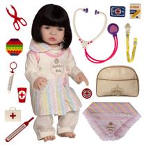 Bebê Reborn Princesa Menina Real Enxoval + Bolsa Maternidade