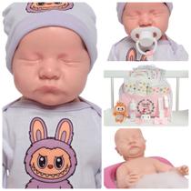 Bebê Reborn Princesa Olhos Fechados 42cm Com Bolsa Itens Bebê Reborn Princesa Olhos Fechados 42cm Com Bolsa Itens