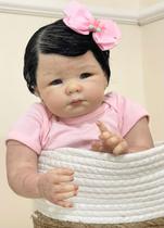 Bebê Reborn Princesa Realista Ana Dolls Corpo Inteiro Vinil Siliconado Pode Tomar Banho 50cm Enxoval Completo PRONTA ENTREGA
