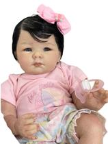 Bebê Reborn Princesa Realista Ana Dolls Corpo Inteiro Vinil Siliconado Pode Tomar Banho 50cm Enxoval Completo PRONTA ENTREGA