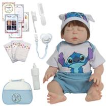 Bebê Reborn Realista 43cm Cabelo Implantado Fio a Fio Fofo