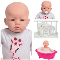 Bebê Reborn Realista Abigail 46cm Com Roupa Rosa Girafa