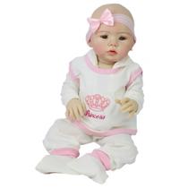Bebê Reborn Realista Abigail Carequinha Boneca de Vinil com Corpo articulado + Enxoval