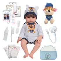 Bebê Reborn Realista Arthur Patrulha Canina Bolsa Pelúcia