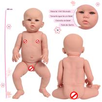 Bebê Reborn Realista Careca Olhos Azuis Com Kit 13 Itens Bebê Reborn Realista Careca Olhos Azuis Com Kit 13 Itens