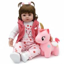 Bebê Reborn Realista Corpo de Silicone Com Pelucia New Happy Bebê Reborn Realista Corpo de Silicone Com Pelucia New Happy