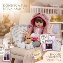 Bebê Reborn Realista De Silicone Girafinha Banho 9 Itens Bebê Reborn Realista De Silicone Girafinha Banho 9 Itens