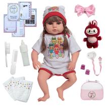 Bebê Reborn Realista Enxoval Completo Labubu Pelúcia Bolsa
