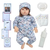 Bebe Reborn Realista Fio a Fio Macacão Unicórnio Acessórios Bebe Reborn Realista Fio a Fio Macacão Unicórnio Acessórios