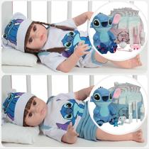 Bebê Reborn Realista Gêmeos Casal Stitch Bolsa Acessórios Bebê Reborn Realista Gêmeos Casal Stitch Bolsa Acessórios