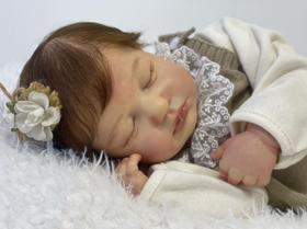 Bebê reborn realista lou lou dormindo premium
