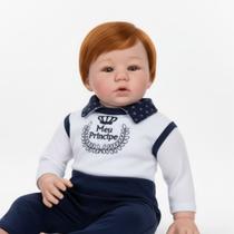 Bebê Reborn Realista Lucas, Boneca Silicone Realista, Ruivo