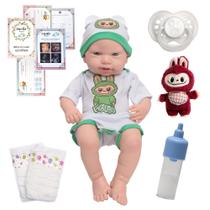 Bebe Reborn Realista Lucca Roupa Labubu Com Pelúcia E Itens