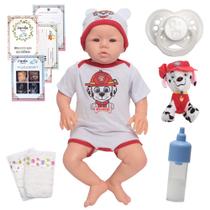 Bebê Reborn Realista Masculino Silicone Patrulha Canina