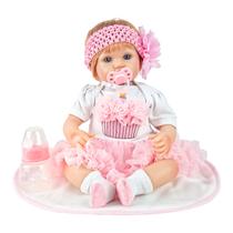 Bebê Reborn Realista Menina Com Enxoval Completo Rosa Chupeta E Mamadeira 41 cm Bebê Reborn Realista Menina Com Enxoval Completo Rosa Chupeta E Mamadeira 41 cm