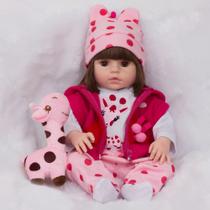 Bebe Reborn Realista Menina Girafinha Pode Dar Banho 46cm Bebe Reborn Realista Menina Girafinha Pode Dar Banho 46cm