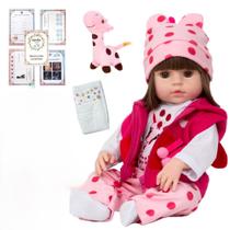 Bebe Reborn Realista Menina Girafinha Pode Dar Banho 46cm - Cegonha Reborn Dolls
