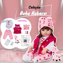 Bebe Reborn Realista Menina Girafinha Pode Dar Banho 46cm Envio imediato barata