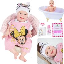 Bebê Reborn Realista Menina Maize Silicone Pode Dar Banho Original Envio Imediato