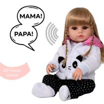 Bebe Reborn Realista Menina Panda Fofa 30 Frases Envio 24hrs