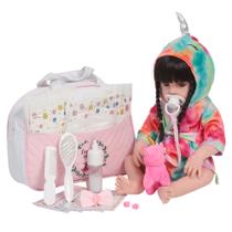 Bebê Reborn Realista Menina Roupão Unicórnio Kit Completo
