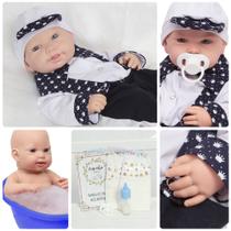 Bebê Reborn Realista Menino Corpo de Silicone Roupa Coroa Bebê Reborn Realista Menino Corpo de Silicone Roupa Coroa