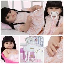 Bebe Reborn Realista Morena Enxoval Completo Envio Imediato