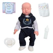 Bebê Reborn Realista Olhos Fechados com Acessórios Fofos Bebê Reborn Realista Olhos Fechados com Acessórios Fofos