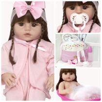 Bebe Reborn Realista Princesa Enxoval Completo Pode Banho