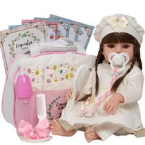 Bebe Reborn Realista Princesa Grande 100% Silicone 20 Itens