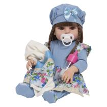 Bebe Reborn Realista Recém Nascida Corpo de Vinil Siliconado