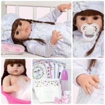 Bebe Reborn Realista Recém Nascida Linda 46cm Envio Imediato