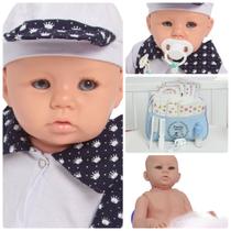 Bebê Reborn Realista Recém Nascido Fofo Com Bolsa Acessórios