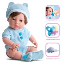 Bebê Reborn Realista Recém Nascido Menino Abre Fecha o Olho