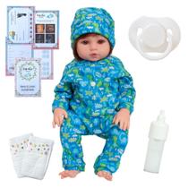 Bebe Reborn Realista Silicone Príncipe Fio a Fio Acessórios