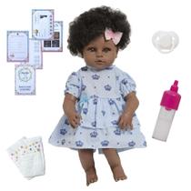 Bebê Reborn Recém Nascida 100% Vinil Com Kit Acessórios