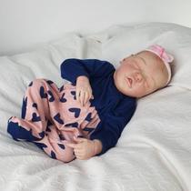 Bebê Reborn Recém Nascida Muito Realista + Enxoval - Mundo Azul e Rosa