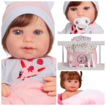 Bebê Reborn Roupa Girafa Pode dar Banho 46cm + Acessórios Bebê Reborn Roupa Girafa Pode dar Banho 46cm + Acessórios