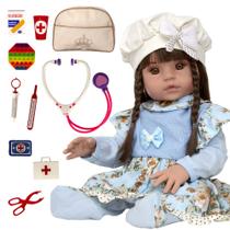 Bebe Reborn SIliconado Menina Princesa com Acessórios Luxo Bebe Reborn SIliconado Menina Princesa com Acessórios Luxo