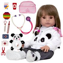 Bebê Reborn Siliconado Realista Pandinha NPK Envio Imediato