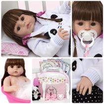 Bebê Reborn Siliconado Realista Pandinha NPK Envio Imediato Bebê Reborn Siliconado Realista Pandinha NPK Envio Imediato