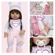 Bebe Reborn Siliconado Realista Sonho de Amor Boneca Enxoval