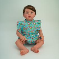 Bebe reborn silicone banho kit abigail com acessórios