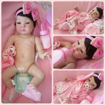 Bebe Reborn Silicone Corpo Banho Chupeta Boneca - Ana dolls