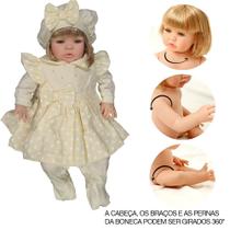 Bebê Reborn Silicone Loira Balone Caqui Cegonha Dolls