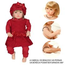 Bebê Reborn Silicone Loira Laís Vermelha Cegonha Dolls