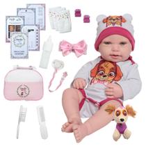 Bebê Reborn Silicone Menina Recém Nascida Bolsa Acessórios