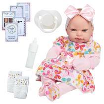 Bebê Reborn Silicone Realista Pode Dar Banho + Kit Itens Bebê Reborn Silicone Realista Pode Dar Banho + Kit Itens