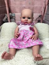 Bebê Reborn Silicone Solido 40cm Corpo Inteiro, Roupinhas e Enxoval