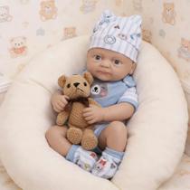 Bebê Reborn Silicone Sólido 40cm Menino Realista Pele Suave Pode dar Banho Bebê Reborn Silicone Sólido 40cm Menino Realista Pele Suave Pode dar Banho
